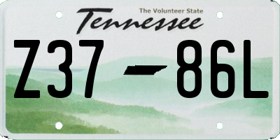 TN license plate Z3786L