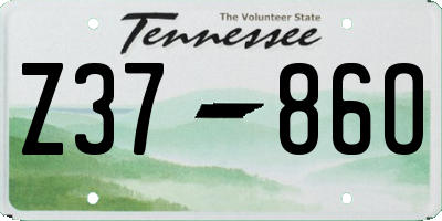 TN license plate Z3786O