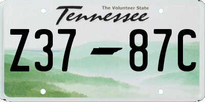 TN license plate Z3787C