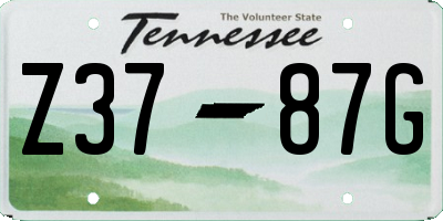 TN license plate Z3787G