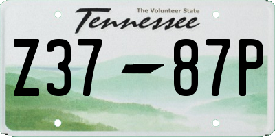TN license plate Z3787P