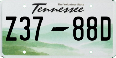 TN license plate Z3788D