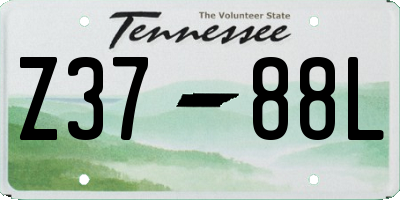 TN license plate Z3788L
