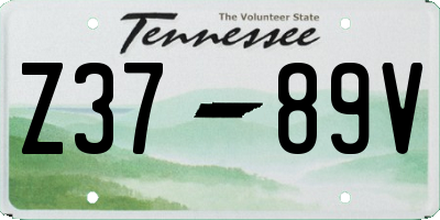 TN license plate Z3789V