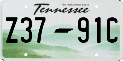 TN license plate Z3791C
