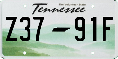 TN license plate Z3791F