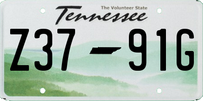 TN license plate Z3791G