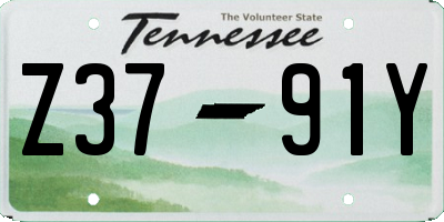 TN license plate Z3791Y