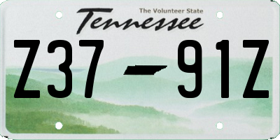 TN license plate Z3791Z