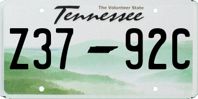 TN license plate Z3792C