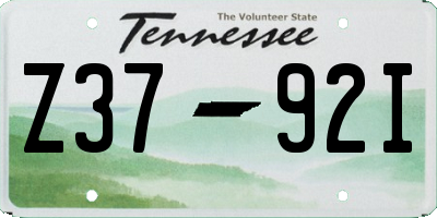 TN license plate Z3792I