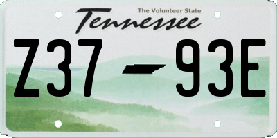 TN license plate Z3793E
