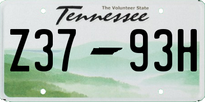 TN license plate Z3793H