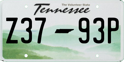 TN license plate Z3793P