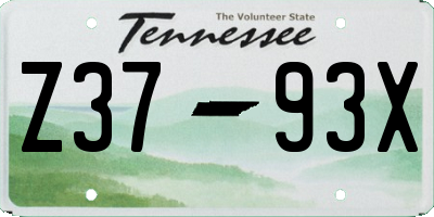 TN license plate Z3793X