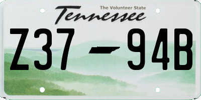 TN license plate Z3794B
