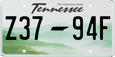 TN license plate Z3794F