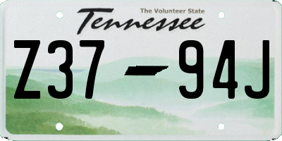 TN license plate Z3794J