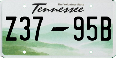 TN license plate Z3795B