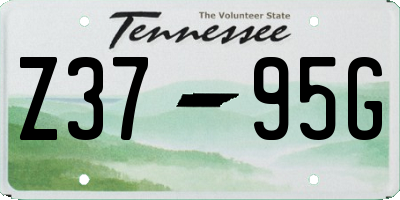 TN license plate Z3795G