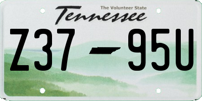 TN license plate Z3795U