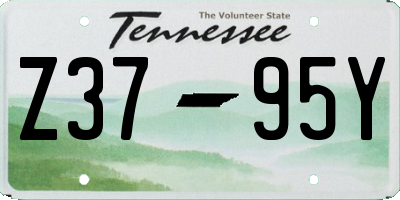 TN license plate Z3795Y