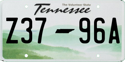 TN license plate Z3796A