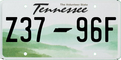 TN license plate Z3796F