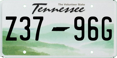 TN license plate Z3796G