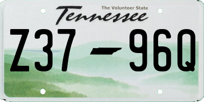 TN license plate Z3796Q