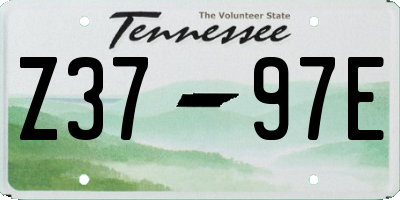 TN license plate Z3797E
