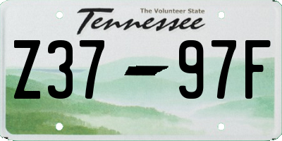 TN license plate Z3797F