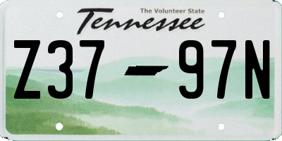 TN license plate Z3797N
