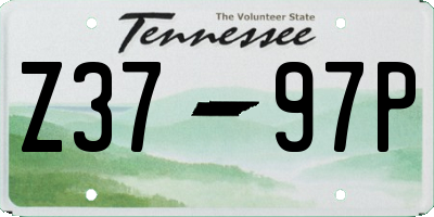 TN license plate Z3797P