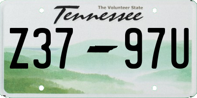 TN license plate Z3797U