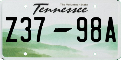 TN license plate Z3798A
