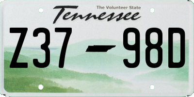 TN license plate Z3798D