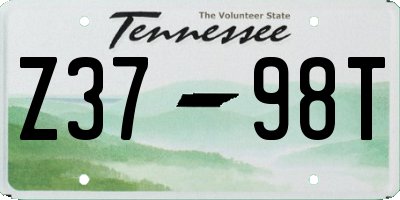 TN license plate Z3798T