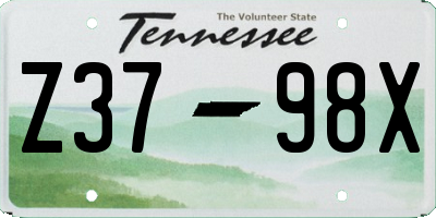 TN license plate Z3798X