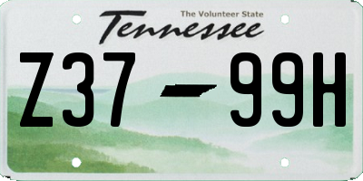 TN license plate Z3799H
