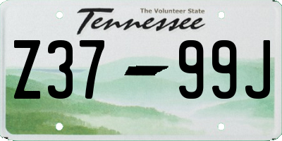 TN license plate Z3799J
