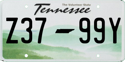 TN license plate Z3799Y