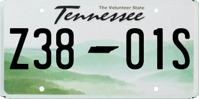 TN license plate Z3801S