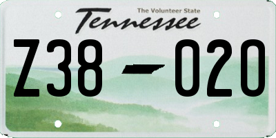 TN license plate Z3802O