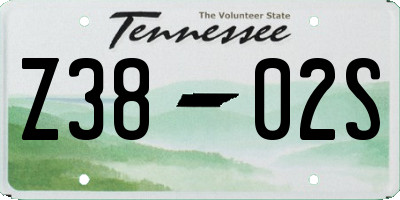 TN license plate Z3802S
