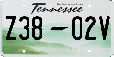 TN license plate Z3802V