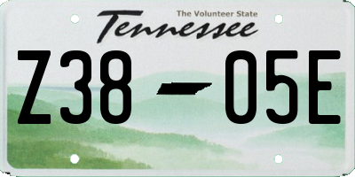 TN license plate Z3805E