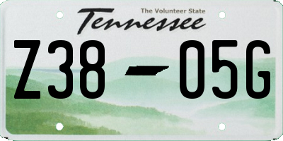 TN license plate Z3805G