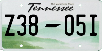 TN license plate Z3805I