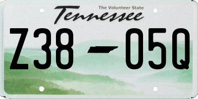TN license plate Z3805Q